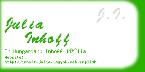 julia inhoff business card